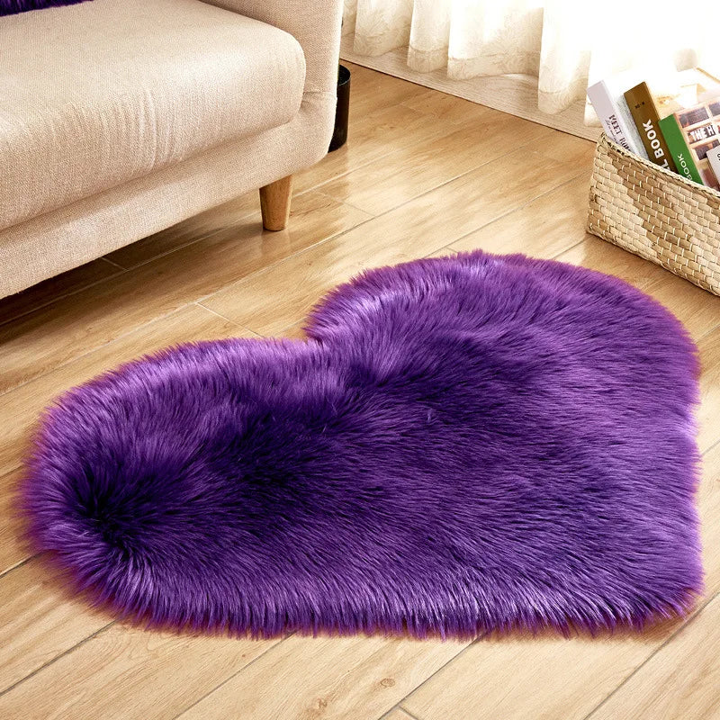 30x40cm Plush Carpet Heart Shaped