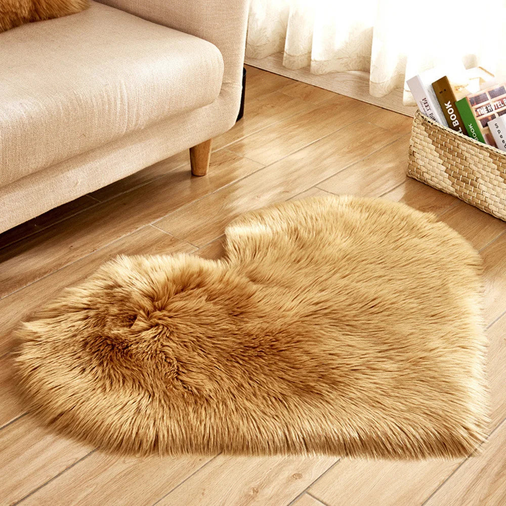30x40cm Plush Carpet Heart Shaped