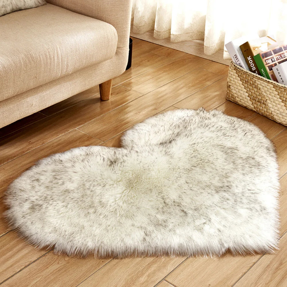 30x40cm Plush Carpet Heart Shaped