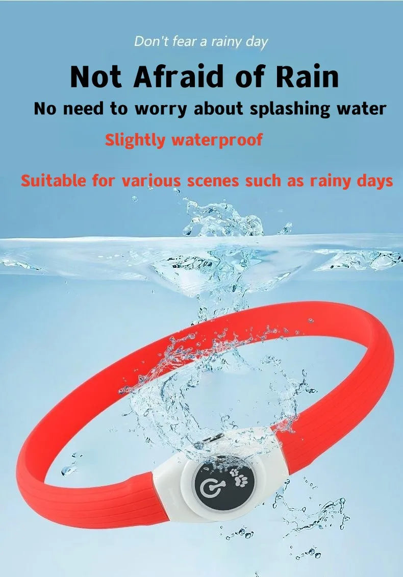 New Led Luminous Dog Collar PVC Waterproof