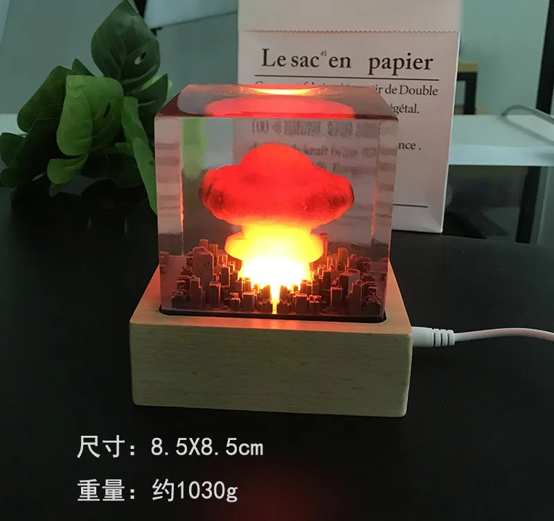 Nuclear Explosion Bomb Mushroom Cloud Lamp