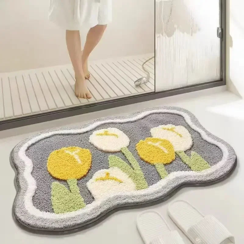 1pc 40*60cm Cute Flower Bathroom Rug