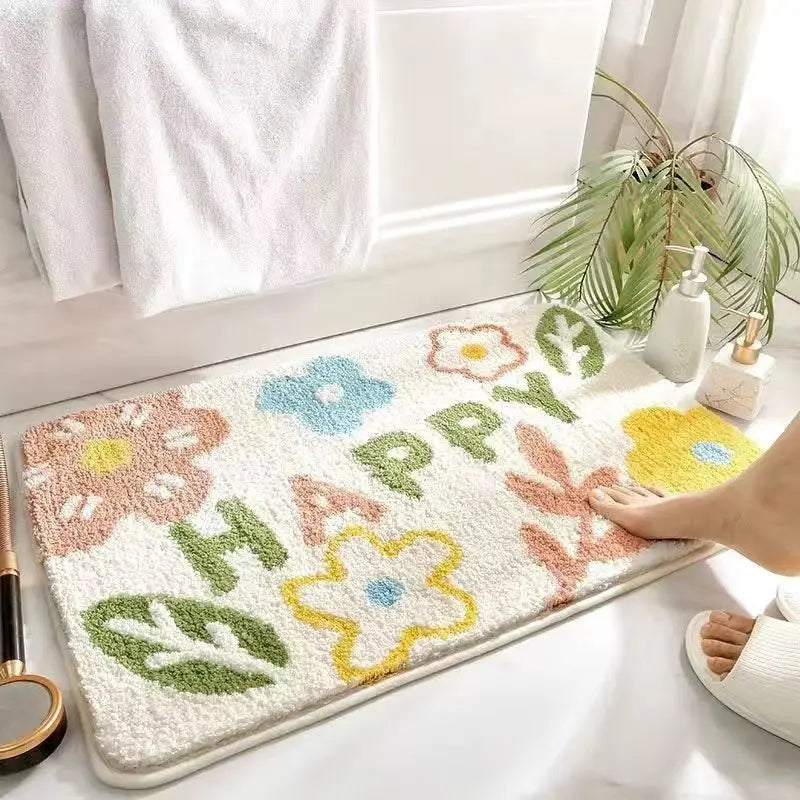 1pc 40*60cm Cute Flower Bathroom Rug